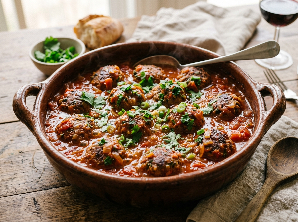 Albóndigas Caseras de la Abuela en Salsa Criolla Tradicional