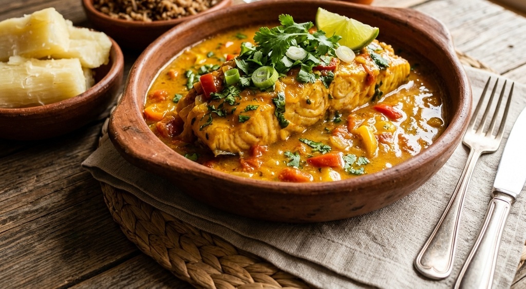 Encocado de Pescado del Pacífico con Achiote