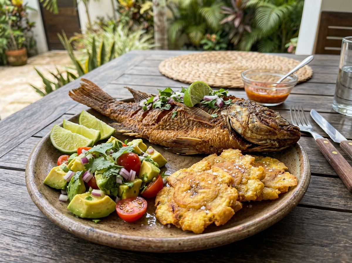 Bocachico Asado a la Brasa con Hogao Criollo
