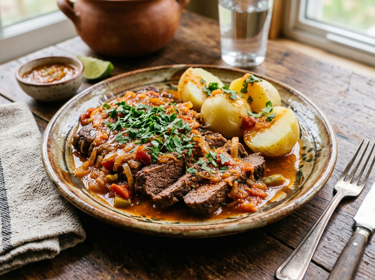 Sobrebarriga en Salsa Criolla Chorreada