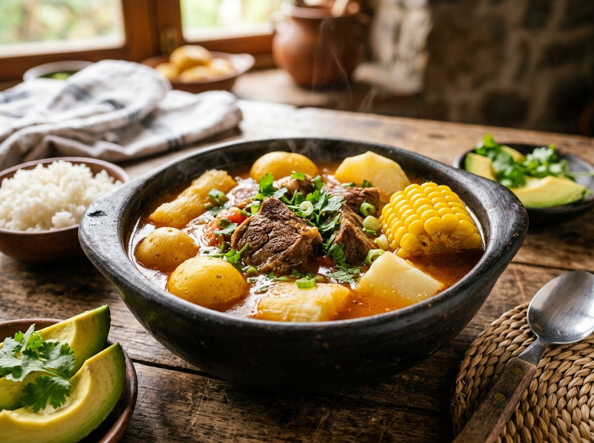 Sudado de Res Campesino con Papa Pastusa, Yuca y Mazorca
